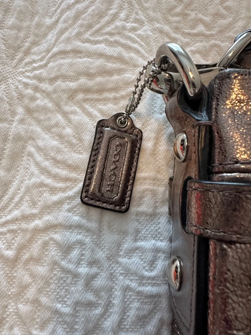 Coach Brooke HOBO Bag Y2K Metallic 100% full grain cowhide leather - Picture 6 of 14